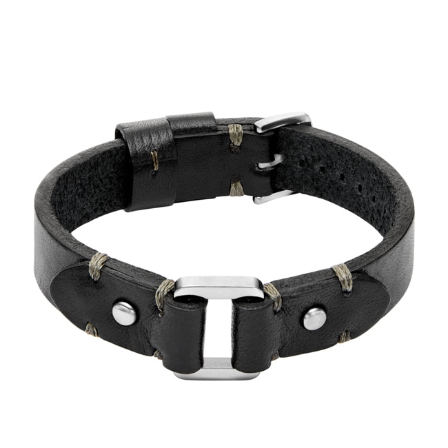 Fossil Bracelet en cuir Machine Noir - JF04946040