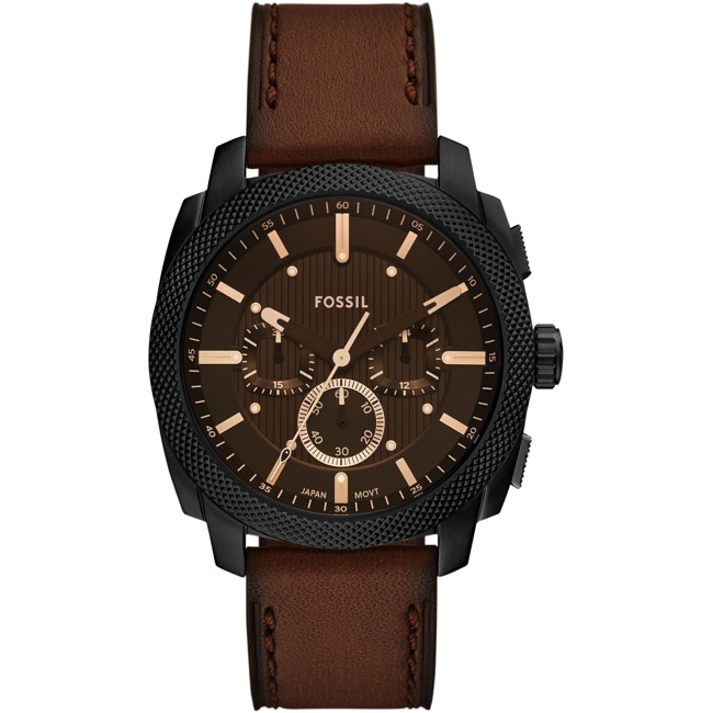 Fossil Machine Chronograph 44mm Braun / Schwarz   - FS6101