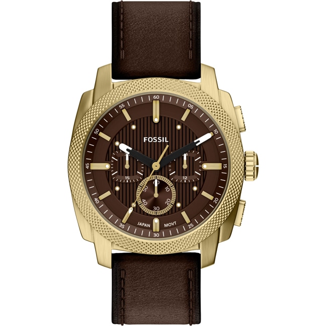 Fossil Machine Chronograph 44mm Goldig / Braun - FS6188