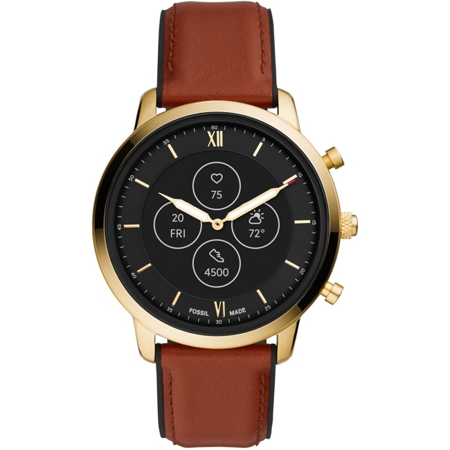Fossil Neutra Hybrid Smartwatch HR Brown leather - FTW7025