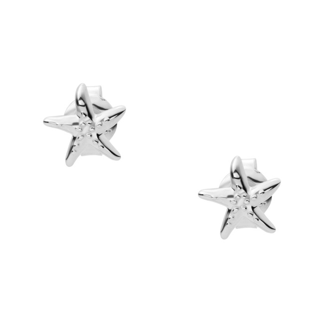 Fossil Clous d'oreilles Sterling Silver Sea Stars - JFS00571040
