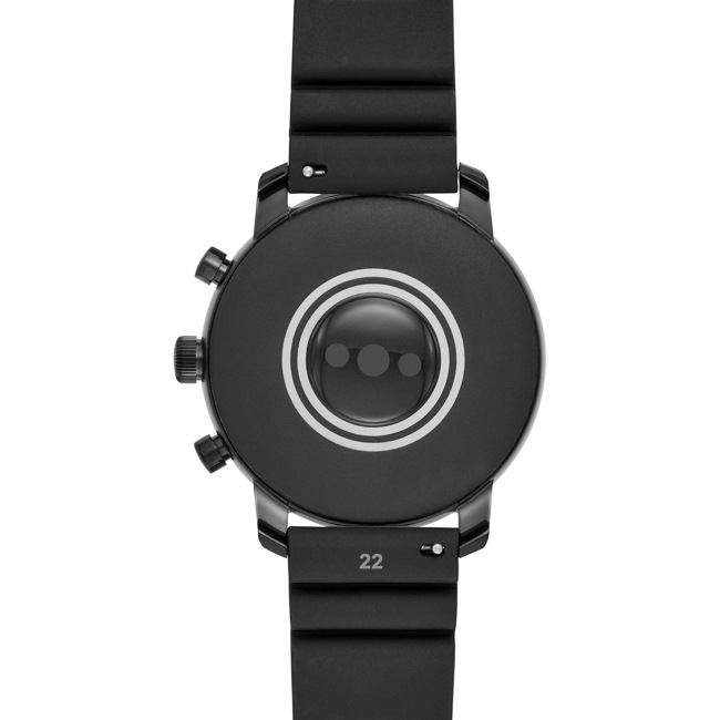 smartwatch fossil explorist hr black silicone ftw4018