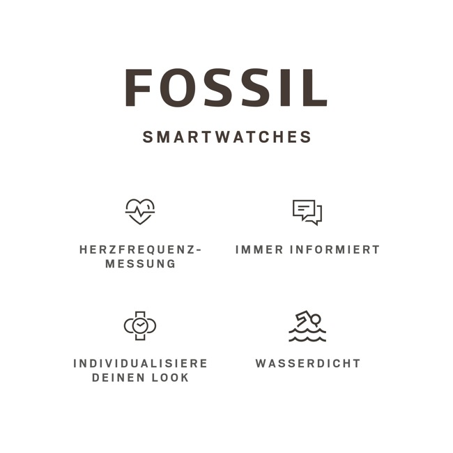 smartwatch fossil venture hr blush leather ftw6015