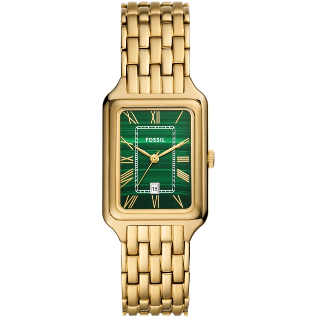 Fossil Raquel Date Gold / Green 26mm - ES5341