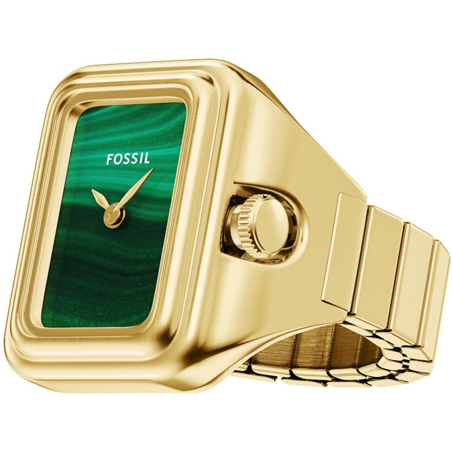 Fossil Raquel Watch Ring Gold / Green - ES5448