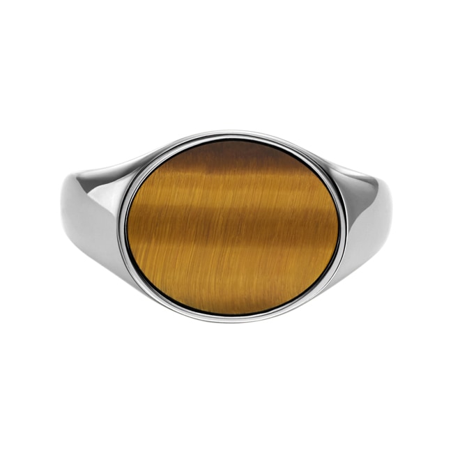 Fossil Signet Ring All Stacked Up - JF04776040