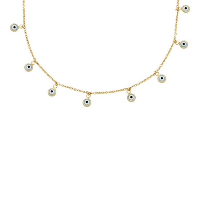 Fossil Sutton Halskette Evil Eye Goldig - JA7283710