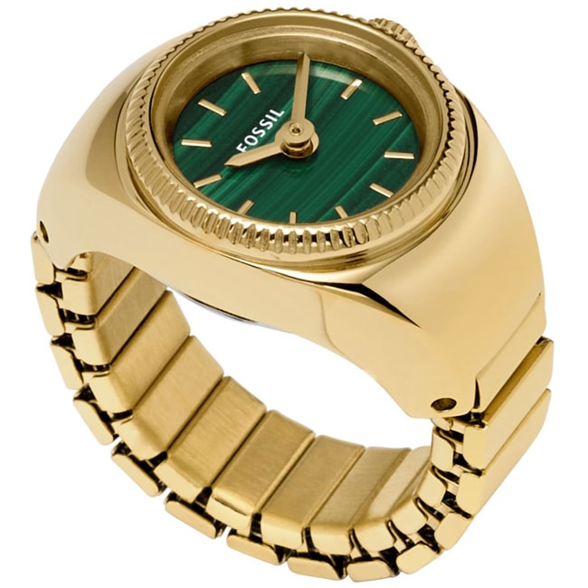 Fossil Montre Bague Doré / Vert - ES5308