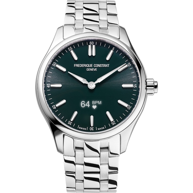 Frederique Constant Vitality Smartwatch Silver / Blue - FC-287GRS5B6B