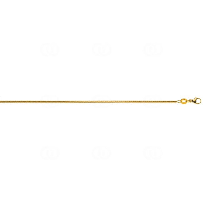 Diamondized Foxtail Chain 750/18 K Yellow Gold 1.2mm - CFU1002