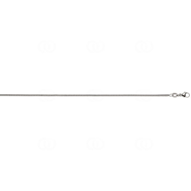 Collier queue de renard diamantée or gris 750/18 ct 1.2mm - CFU2002