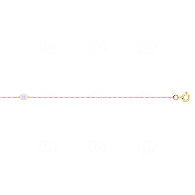Chaîne de cheville or jaune 375/9 ct avec perle - 497389.P0