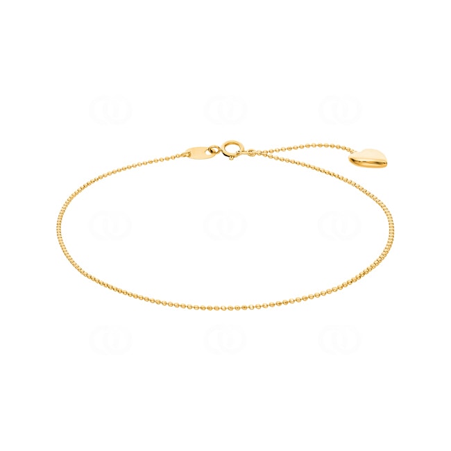 Anklet 750/18 K Yellow Gold Heart - 777541