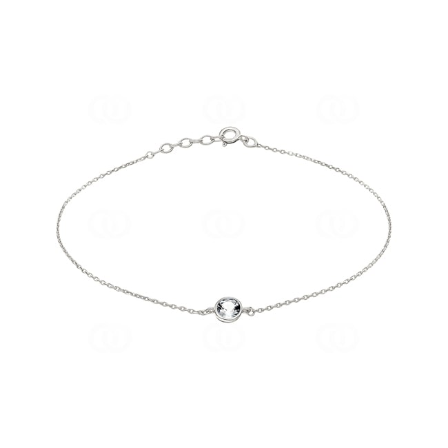 Anklet 925 Silver rhodium-plated with Cubic Zirconia 26cm - 303643.1