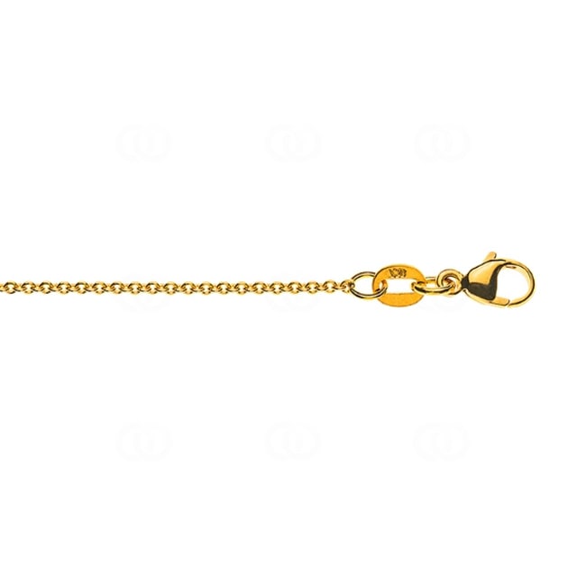 Chaîne pour cheville forçat ronde or jaune 750/18 ct 1.3mm - 19cm - BAN100324