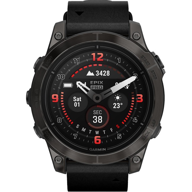 Garmin Epix 2 Pro Sapphire Cuir noir - 010-02803-30