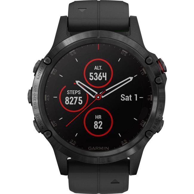 Garmin Fenix 5 Plus Saphir GPS-Multisport Smartwatch HR - 010-01988-01