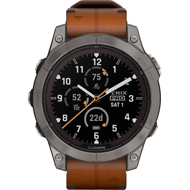 Garmin Fenix 7 Pro Sapphire Solar Leder braun - 010-02777-30