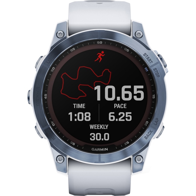 Garmin Fenix 7 Sapphire Solar Stone White / Blau - 010-02540-25