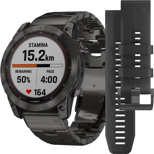 Garmin Fenix 7X Sapphire Solar Titane gris - 010-02541-27