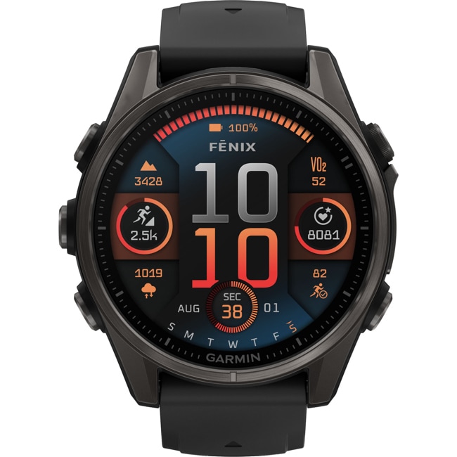 Garmin Fenix 8 - 43mm AMOLED Sapphire Schwarz / Carbongrau - 010-02903-21