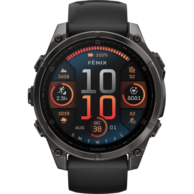 Garmin Fenix 8 - 47mm AMOLED Sapphire Noir / Gris Carbone - 010-02904-21