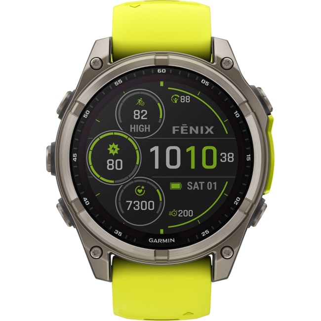 Garmin Fenix 8 - 47mm SOLAR Sapphire Graphit / Gelb - 010-02906-21