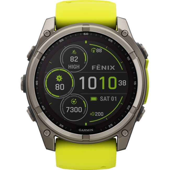 Garmin Fenix 8 - 51mm SOLAR Sapphire Graphit / Gelb - 010-02907-21