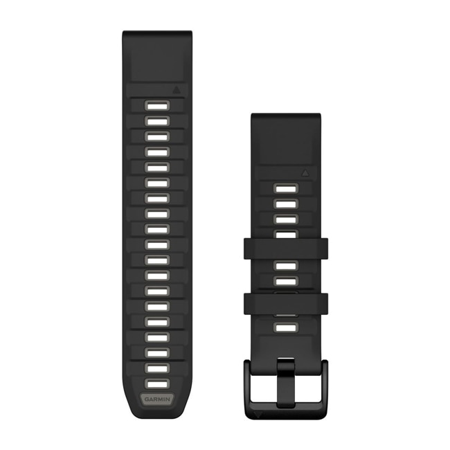 Garmin QuickFit Silikonarmband Schwarz / Kieselgrau 22mm - 010-13392-00