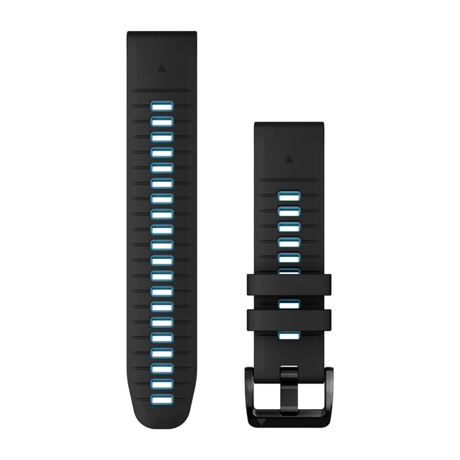 Garmin QuickFit Bracelet en Silicone Noir / Bleu Cirrus 22mm - 010-13280-05