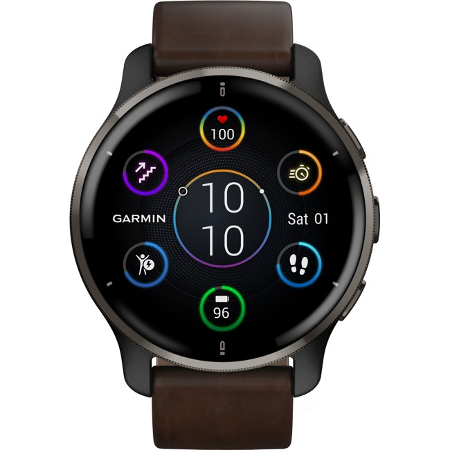 Garmin Venu 2 Plus Smartwatch Schwarz / Braun - 010-02496-15