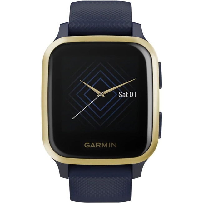 Garmin Venu SQ Music Edition Smartwatch Dunkelblau / Gold - 010-02426-12