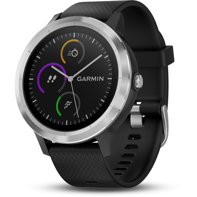 garmin vivoactive 3 hr multisport tracker white rubber rose watch