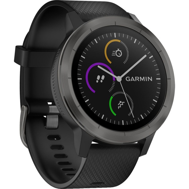 garmin vivoactive 3 hr multisport tracker white rubber rose watch