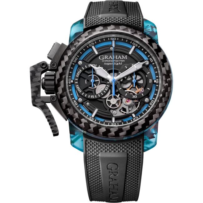 Graham Chronofighter Superlight Carbon Skeleton - Translucent Blue - 2CCCK.U01A