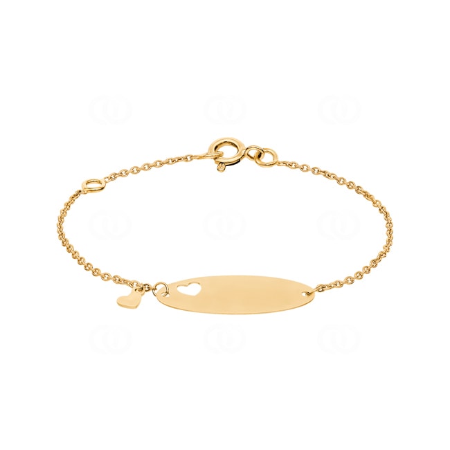 Gravurarmband 750/18 K Gelbgold 1.2mm, Herz - FR35BBD1-14