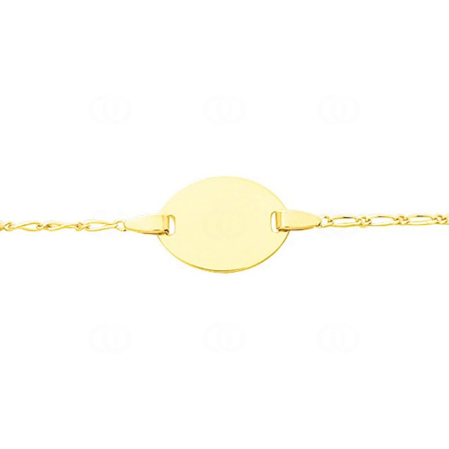 Engravable Bracelet 750/18 K Yellow Gold round 1.4mm - 524.14B6-14