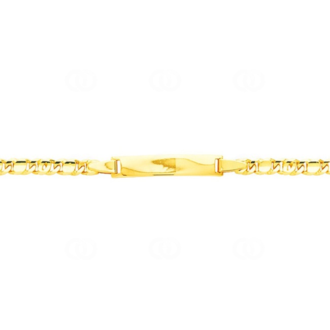 Gravurarmband 750/18 K Gelbgold 3.7mm - 14cm - 580.3BER-14