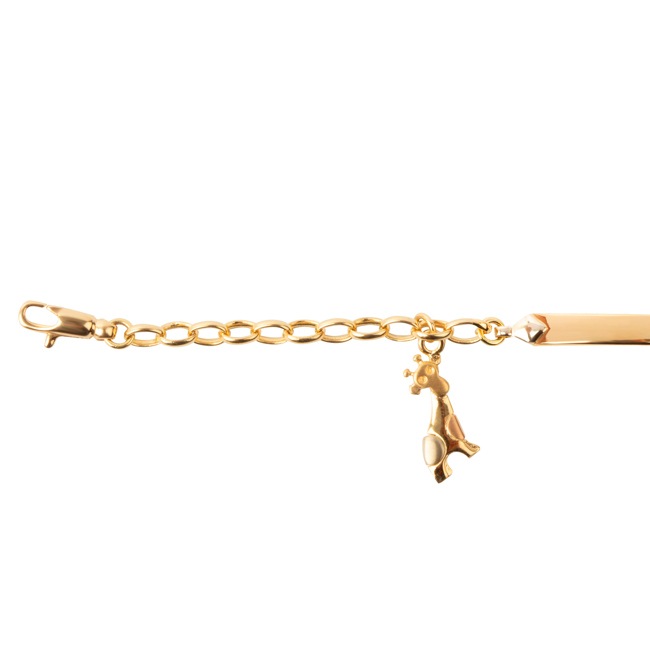Engravable Bracelet 750/18 K Yellow Gold, Giraffe 3.5 mm - 1573.01084