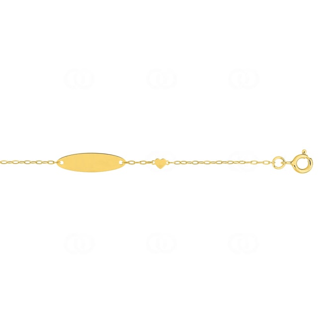 Gourmette bébé or jaune 750/18 ct ovale avec étoile - 4.7114.00-14