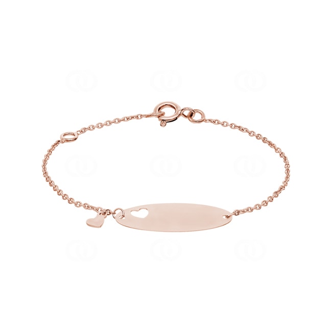 Gravurarmband 750/18 K Roségold 1.2mm, Herz - FR35BBD1R-14