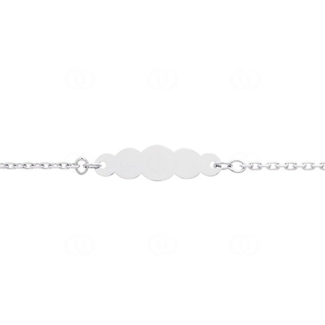 Baby Bracelet 750/18 K White Gold 1.2mm - F50GRBBN-14