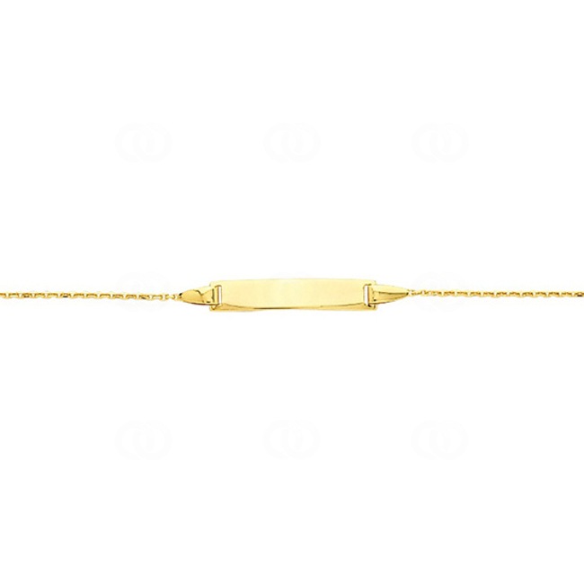 Gourmette bébé forçat or jaune 750/18 ct 1.1mm - 14cm - F30BBR-14