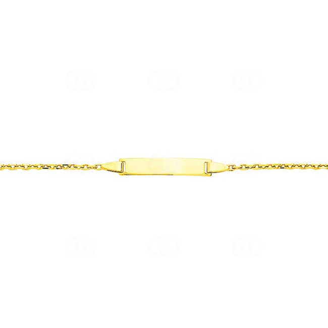 Gourmette bébé forçat or jaune 750/18 ct 1.4mm - 14cm - F50BBR-14