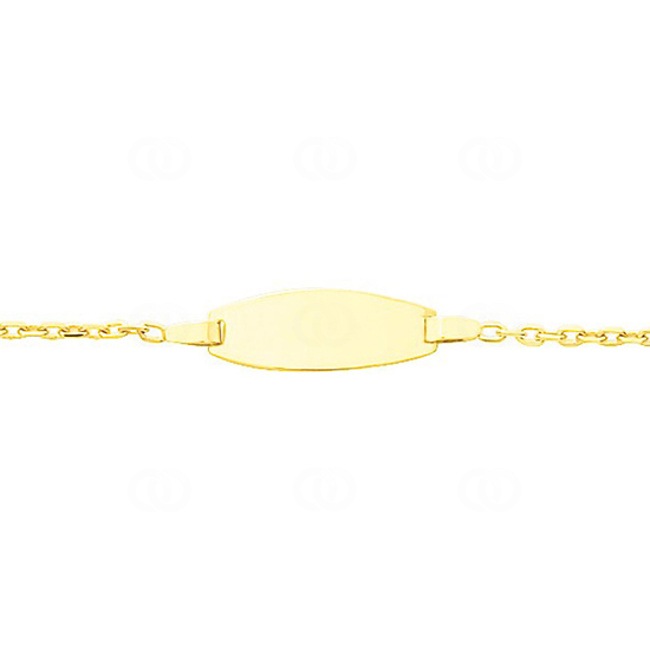 Gravurarmband Anker 750/18 K Gelbgold oval 1.6mm - 13cm - L171-13