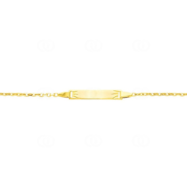 Gourmette bébé forçat or jaune 750/18 ct 1.7mm - 14cm - F50BLS-14