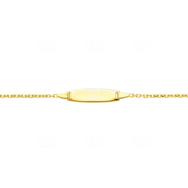 Gourmette bébé forçat or jaune 750/18 ct 1.9mm - 14cm - F50BBO-14