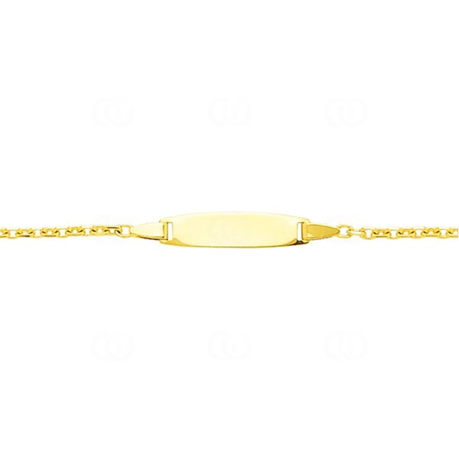 Gourmette bébé forçat or jaune 750/18 ct 2.1mm - 14cm - F70BBO-14