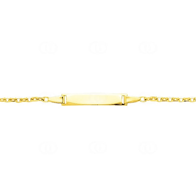 Gourmette bébé forçat or jaune 750/18 ct 2.1mm - 14cm - F70BBR-14