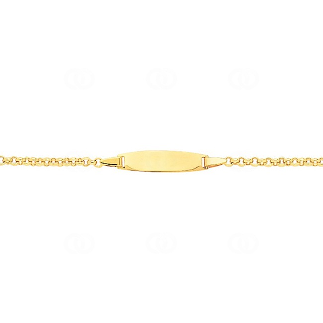 Gourmette bébé forçat or jaune 750/18 ct 2.3mm - 14cm - C28BBO-14